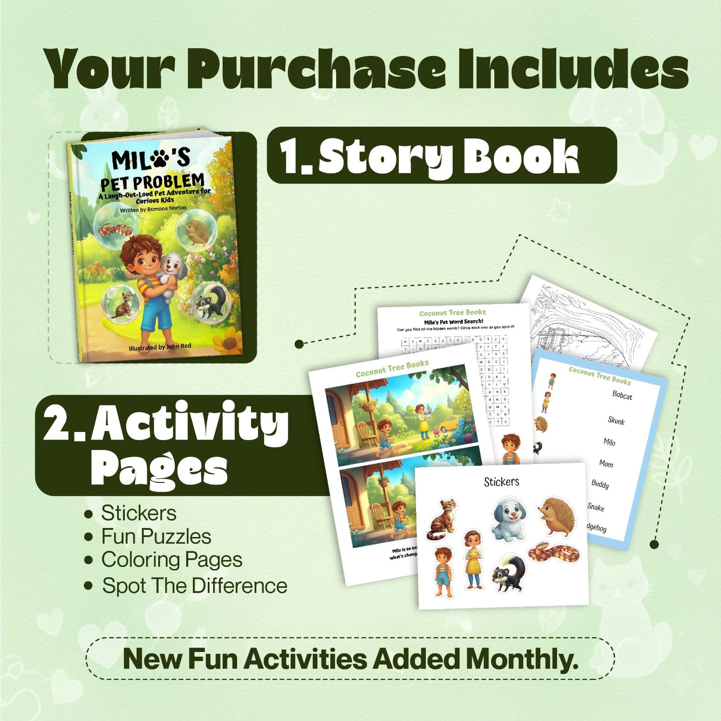 Milo’s Pet Problem - Includes FREE QR Activity Pages for Engaging Fun - Coconut Tree Books