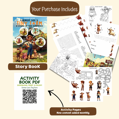 Farmer Joe’s Tiny Farm ✨ Includes FREE QR activity pages