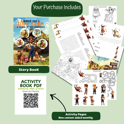 Farmer Joe’s Tiny Farm ✨ Includes FREE QR activity pages - Coconut Tree Books